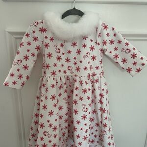 Janie and Jack White Dress with Red Accents